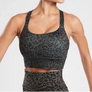 Athleta actualize longline leopard print sports bra XS